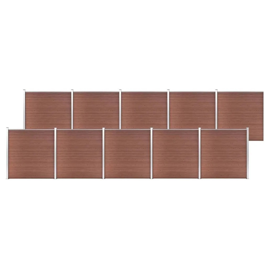 vidaXL Gartenzaun WPC Braun B: 173,7 cm, H: 186 cm - Bild 2