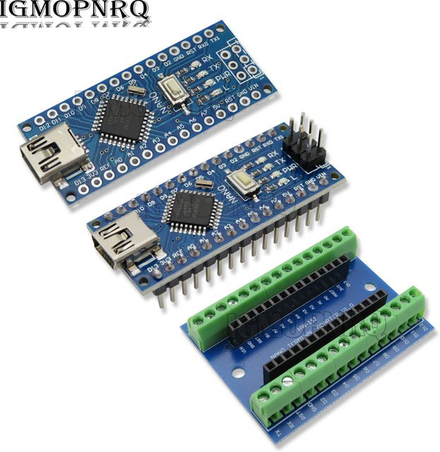 Nano V 3.0 Controller Terminal Adapter Erweiterungskarte Nano IO Shield für Arduino AVR Atmega328p in Blau - Bild 1
