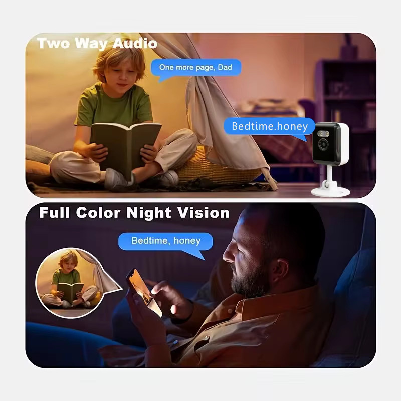 FUNOVATION 2MP HD WLAN-Sicherheitskamera Mini Innen-Überwachungskamera mit Nachtsicht, Zwei-Wege-Audio und Menschenerkennung - Bild 5