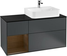 V&B Finion Waschtischunterschrank mit Abdeckplatte in Blau Lacquer, Breite: 120 cm - Bild 1