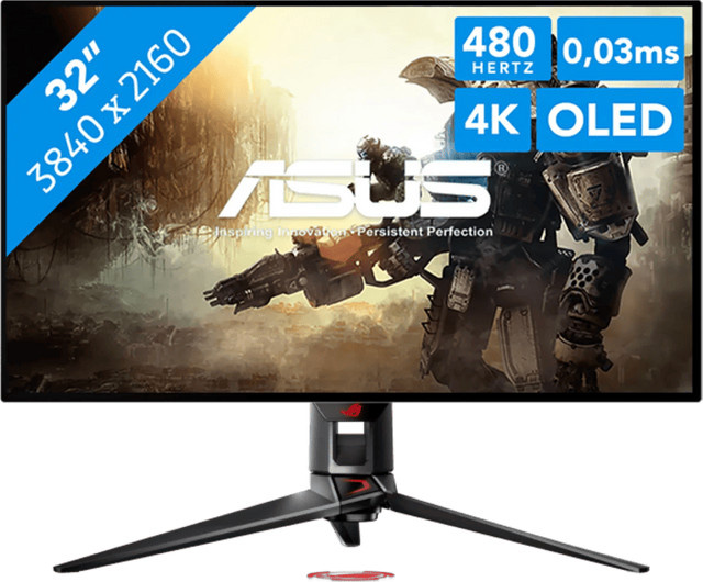 Asus ROG Swift PG32UCDP Gaming-Monitor mit 32 Zoll 4K UHD OLED Display in Schwarz - Bild 1