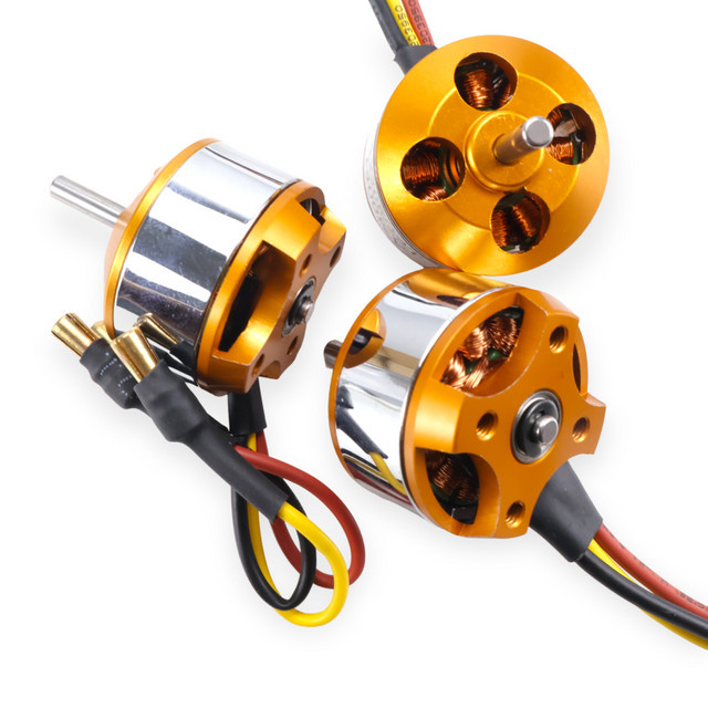 XXD A2208 Bürstenloser Motor Leistungsversion Gold 1000–2600 kV mit 3,17 mm Welle für FPV Racing Light Airframe Upgrade - Bild 1
