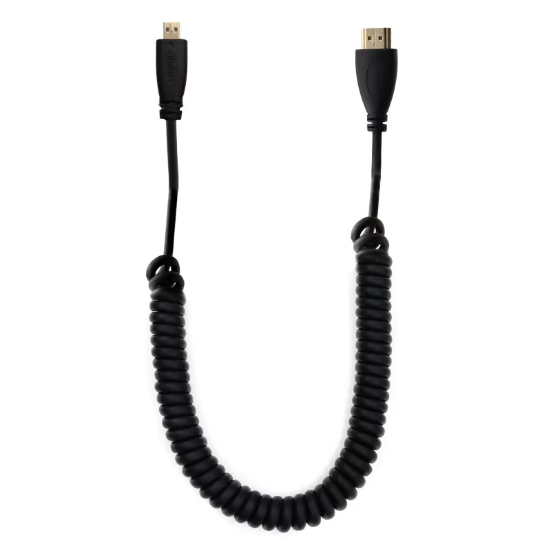BSN Micro HD zu HDMI Kabel in Schwarz, 4K High-Speed Federkabel mit Ethernet/LAN und vergoldeten Steckern für SLR Kamera, HDTV und Tablet - Bild 2