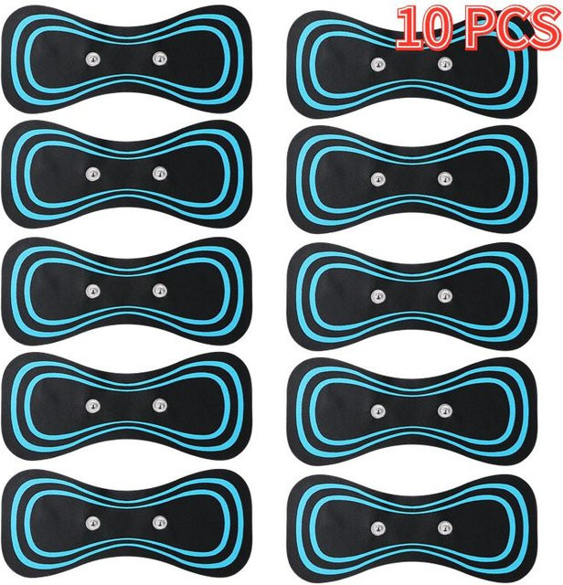 YJMP beauty health Gel-Pads für EMS Nackenmassagegeräte und Muskelmassagegeräte in Schwarz und Transparent, 10 Stück - Bild 1