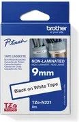 Brother TZe-N221 Schriftbandkassette unlaminiert für P-touch, Breite: 9 mm, Länge: 8 m, Farbe: Weiß, Schriftfarbe: Schwarz - Bild 2