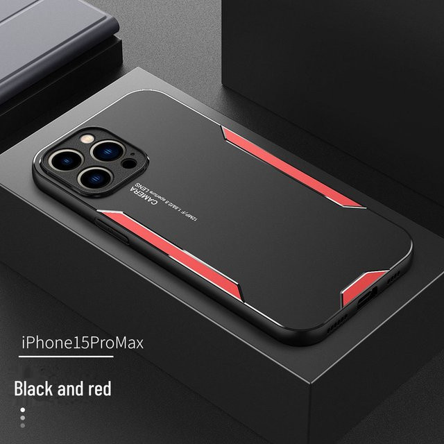 Apple Metal Blade Hartschalen-iPhone-Hülle für iPhone 15 Pro Max, 15 Plus, 14, 13, 12 und 12 Pro Max in Schwarz - Bild 1