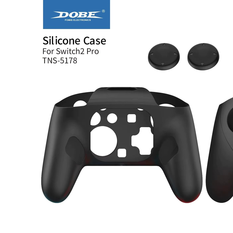 DOBE Ultradünne Silikonhülle TNS-5178 für Switch 2 Pro Controller in Schwarz und Multicolour zum Kratzschutz - Bild 4