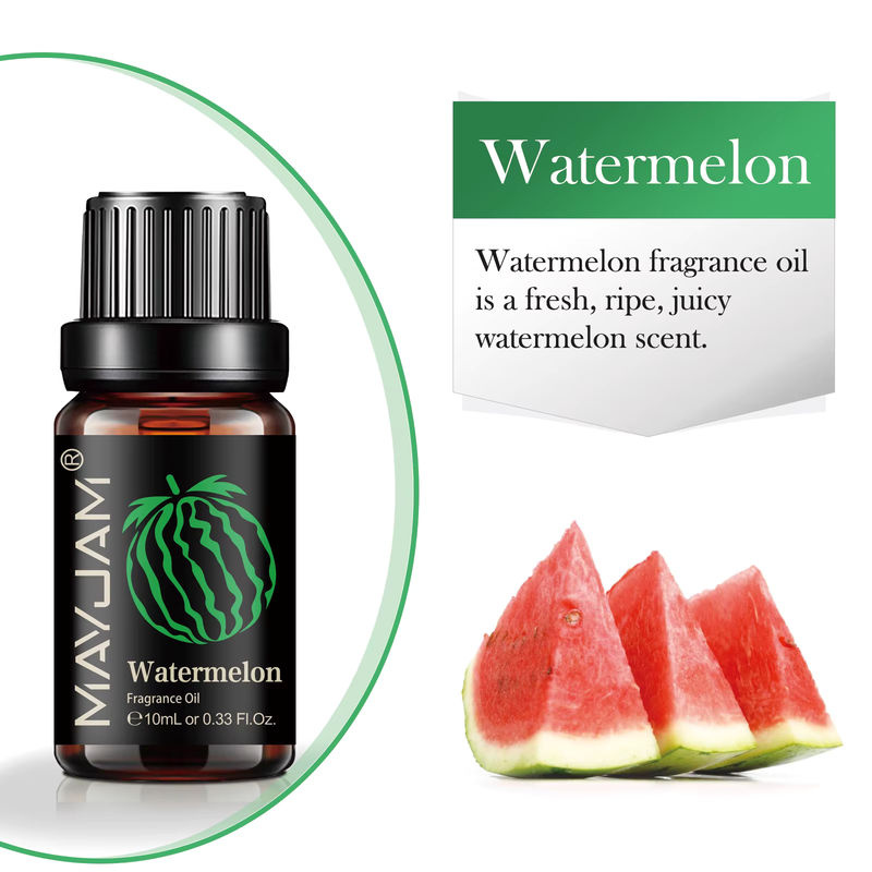 MAYJAM Fruchtduftöl Set in braunen Glasflaschen mit Erdbeere, Wassermelone, Mango, Kokosnuss und Kirsche für Luftbefeuchter, Kerzen und Seifenherstellung, 10 ml - Bild 4