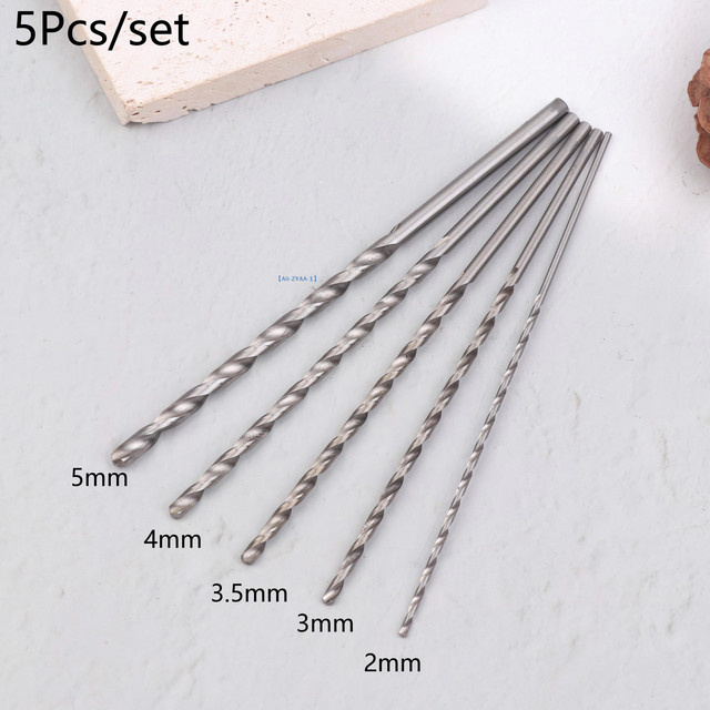 JETTING 5-teiliges Spiralbohrer-Set in Silber für Holz, Kunststoff, Legierung und Metall - Bild 1