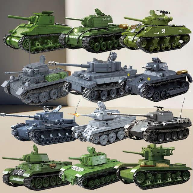 JIE－STAR Panzer III L Panzer M4A3 SHERMAN, Bausatz, Kombiniertes Modell - Bild 1