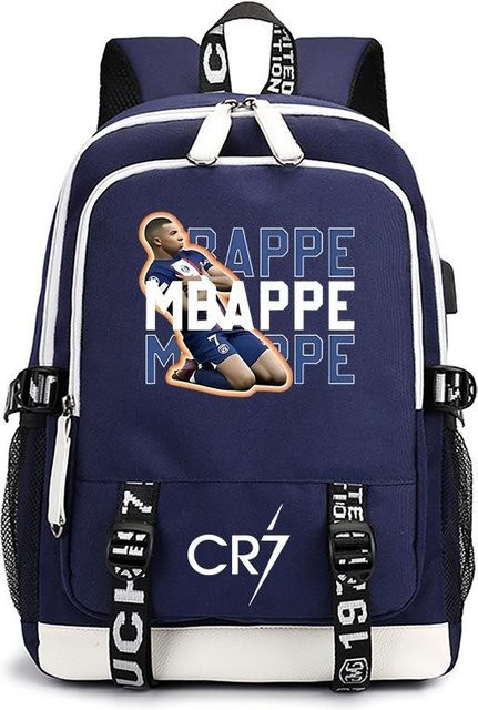 3-teiliges Schulrucksack-Set in Blau aus Oxford-Stoff mit Schultasche und Federmäppchen - Bild 1