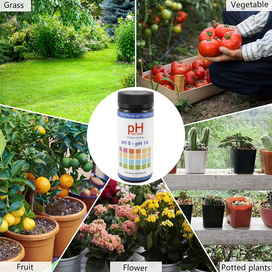 PH-Teststreifen für den Boden zur Messung des pH-Werts von 0 bis 14, Bodentestpapier zur Pflanzenpflege für Garten und Rasen, Mehrfarbig - Bild 3