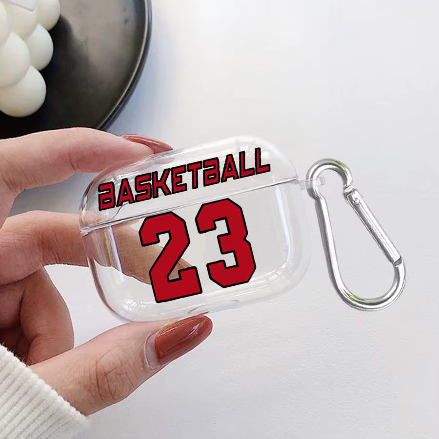 Transparente Apple AirPods Pro Hülle mit Basketball Design Nr. 23 - Bild 3