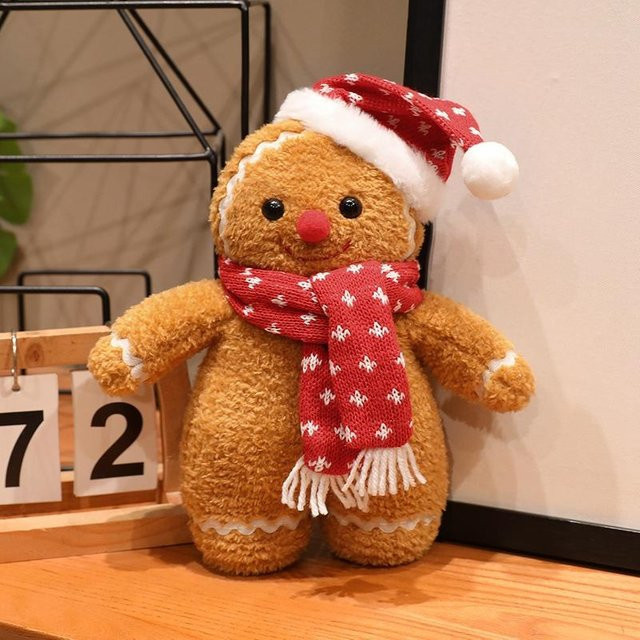 Yiran toy Weihnachts-Lebkuchenmann Plüschkissen, Puppe, 25cm - Bild 1