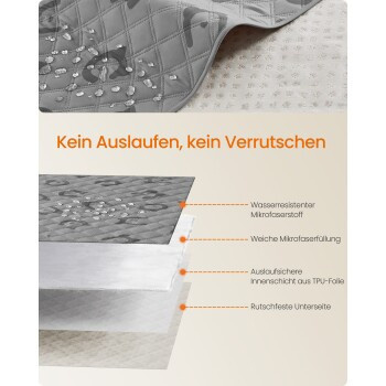 Feandrea wasserdichte Hundedecke als Autoschondecke und Sofaschutz, Grau, S - Bild 2