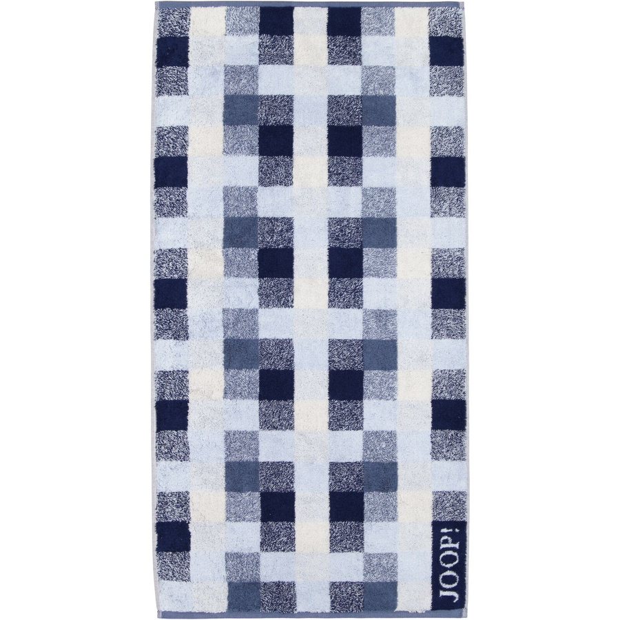 Joop! Handtuch Vibe Checked Karo Blau B: 50 cm, T: 100 cm - Bild 1