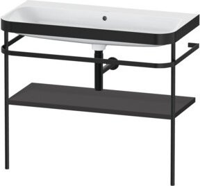 Duravit Möbelwaschtisch-Kombi Happy D.2 Plus mit Konsole, Farbe Graphit Matt, B/T: 97,5 x 49 cm - Bild 1