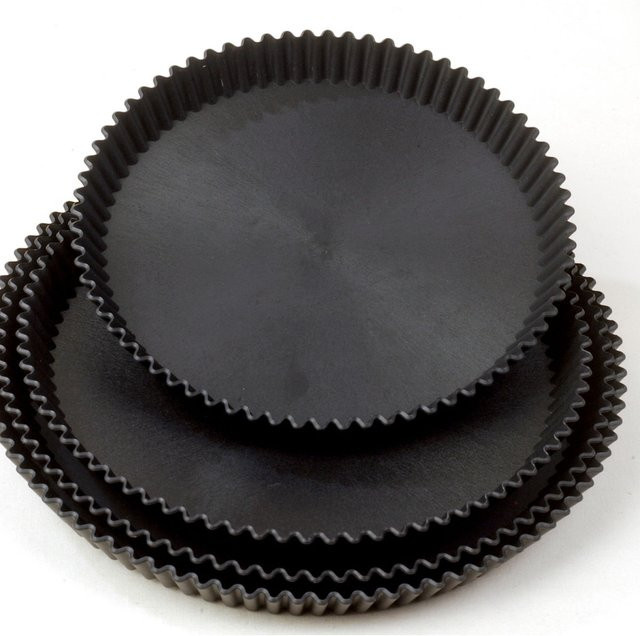 Scaritech Küchenform Tart Tin aus Silikon, Schwarz, Rund, Durchmesser: 23,5 cm, 5er Pack - Bild 1