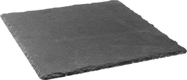 Zandiara Servierplatte Stoney in Schwarz, quadratisch aus Schiefer - Bild 1