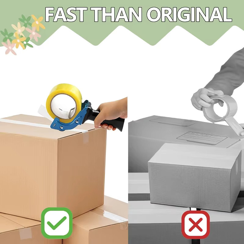 YITAPE Pro Handgehaltener Klebebandspender Blau Ergonomische Manuelle Versiegelungsmaschine für Schnelles Kartonieren und Verpacken - Bild 4