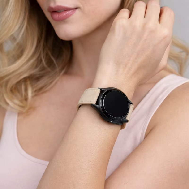JBAILI Uhrenarmband Leder, Schwarz, Unisex - Bild 1