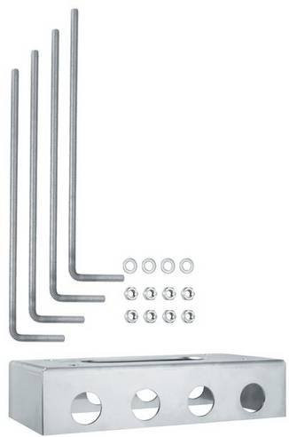 Hager E-Ladestation Bodensockel aus Edelstahl in Silber, B: 17,5 cm, H: 40,0 cm - Bild 1