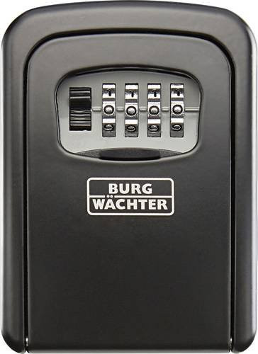 Burg-Wächter Key Safe 30 SB Schlüsseltresor mit Zahlenschloss aus Zinkdruckguss in Schwarz - Bild 1