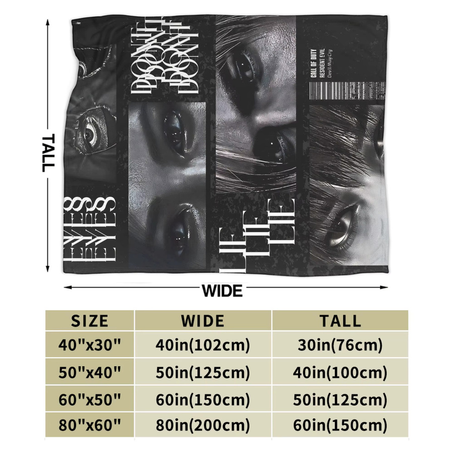 Potdemiel Flanelldecke Leon Kennedy Resident Evil, superweiche Überwurfdecke aus Polyester in Schwarz - Bild 5