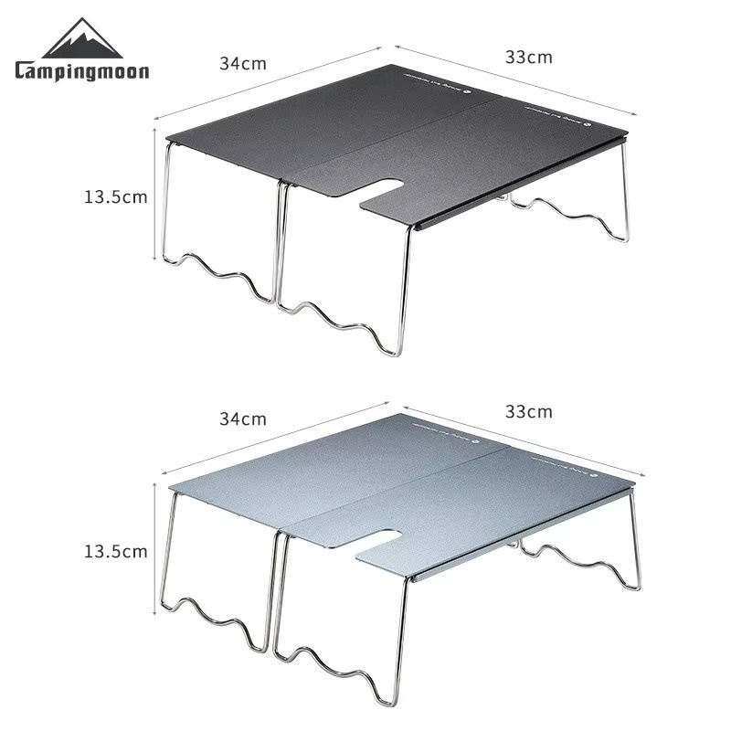 CAMPINGMOON Klappbarer Picknick-Tisch aus Aluminiumlegierung für den Außenbereich, isolierter Solo-Tisch für Camping und Garten - Bild 3