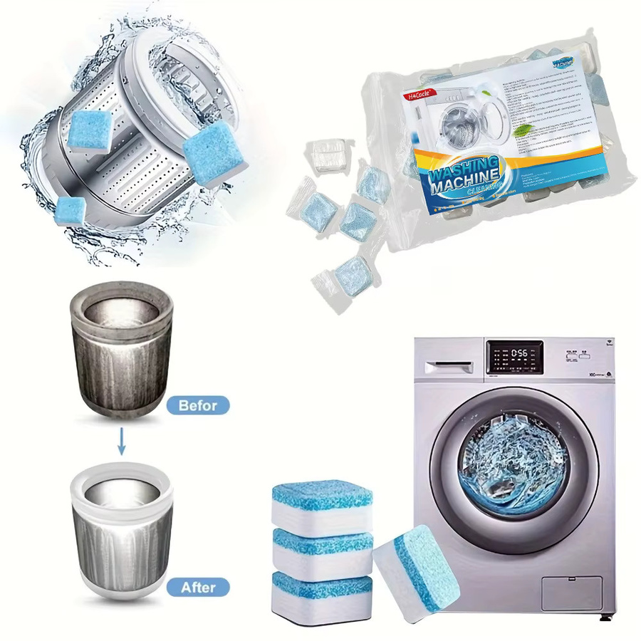 Laver Waschmaschinenreiniger Brausetabletten zur gründlichen Reinigung und Geruchsbeseitigung, Blau - Bild 2