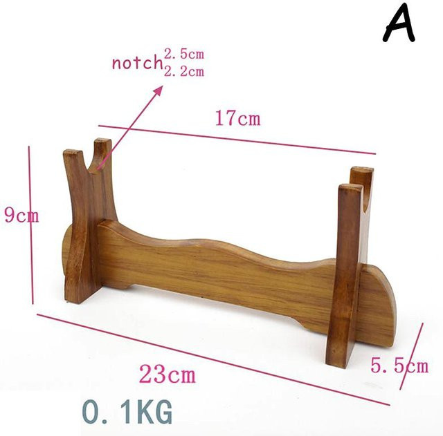 Holzschwert Ausstellungsständer für Katana, Samurai Schwert und Tanto Messer in Braun - Bild 1