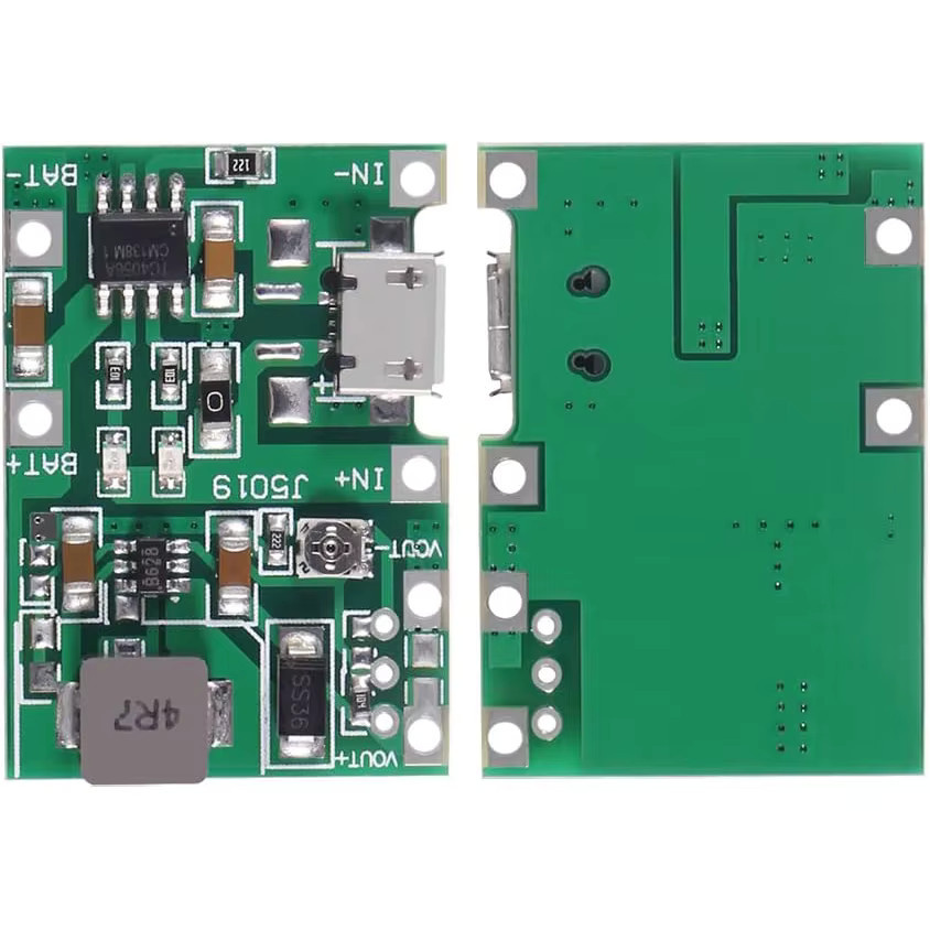 AOKIN 6er Set USB 18650 Lithium Li-Ion Batterie Ladegerät Modul mit TP4056 und einstellbarem DC-DC Step Up Boost in Grün - Bild 2