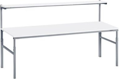 Treston Arbeitstisch TPH 918 höhenverstellbar in Grau und Weiß, B/T/H: 180 x 90 x 90 cm - Bild 1