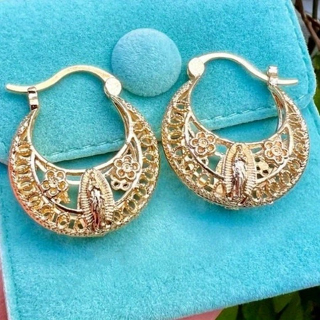 Creolen Metall, Gold, Vintage, Damen