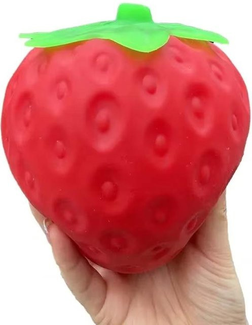 A Family Of Home Textiles Erdbeer Squishy Spielzeug, Simulation Rote Frucht, Knetspielzeug, Fidget Spielzeug - Bild 1