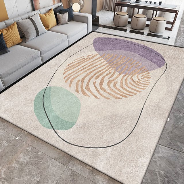 VIKAMA Wohnzimmerteppich im skandinavischen Stil, abstrakter Teppich für Schlafzimmer und Kinderzimmer, Mehrfarbig, B/T: 120 x 80 cm - Bild 1