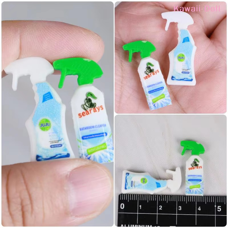 DIAPER&CORED Miniatur Simulations-Reinigungsmittel, Puppen-Zubehör, 2-teiliges Set - Bild 2