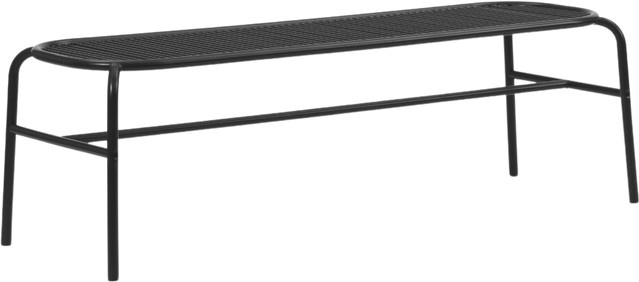 Normann Copenhagen Vig Gartenbank aus pulverbeschichtetem Stahl in Schwarz - Bild 1