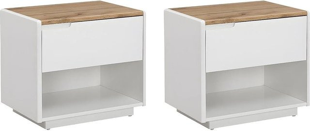 Nachttisch AMANI in Weiß, lackiert, Breite: 55 cm - Bild 1
