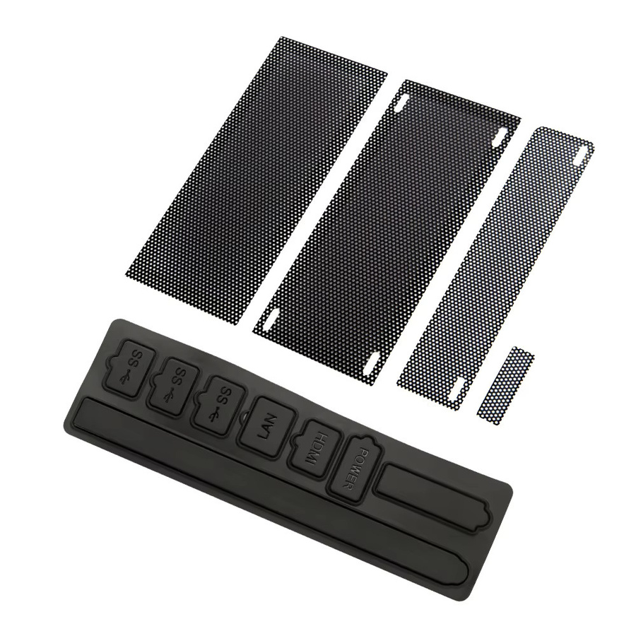 DOBE Staubschutz-Set TYX-0669 für Xbox Series S Konsole in Schwarz mit 7 Silikonstopfen und 4 Staubschutzsieben - Bild 2