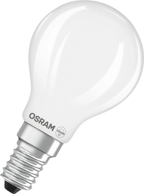 Osram LED-Leuchtmittel E14 Tropfenform 2er-Pack, 3,4 W, 470 lm, Matt Weiß, Höhe: 8,4 cm, Breite: 4,5 cm - Bild 1