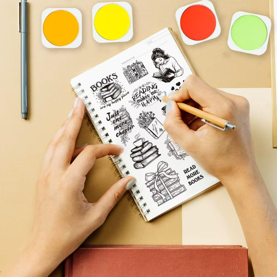Transparenter Gummistempel mit Buch-Motiv für die Kartenherstellung und Bastelarbeiten - Bild 4