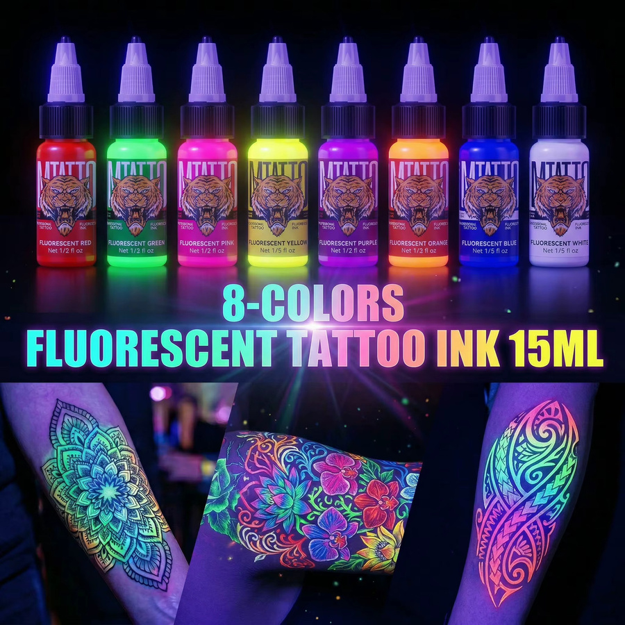 DMTATTOO Tattoo Tinte, 15 ml, Fluoreszierend, Pflanzliche Extrakte - Bild 2