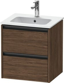 Duravit Waschtischunterschrank Ketho.2 in Nussbaum dunkel mit 2 Schubladen, wandhängend, B/T/H: 51 x 42 x 54,9 cm - Bild 1
