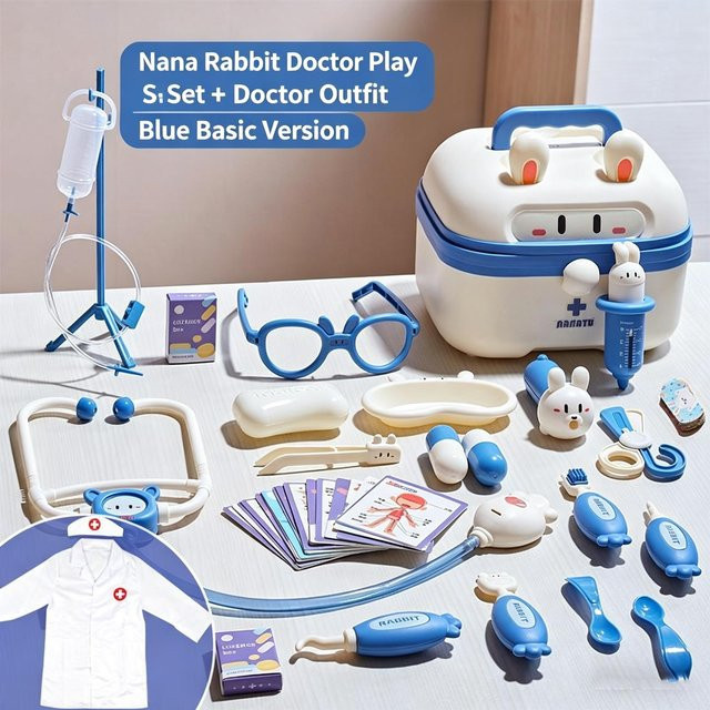 Rollenspielset für Arzt und Krankenschwester, medizinische Instrumente, Trolley-Box, ab 0 Jahre - Bild 1