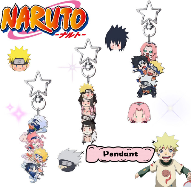 Bandai Schlüsselanhänger Naruto Kakashi Hatake Sasuke Uchiha, Unisex - Bild 1