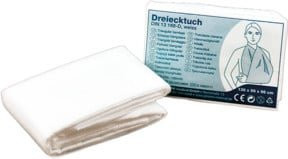 Gramm Medical Dreiecktuch DIN 13 168-D in Weiß, B/T/H: 136 x 96 x 96 cm - Bild 1