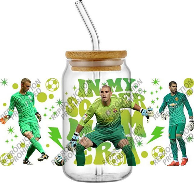 Funko Fußball-Superstar UV DTF 3D Transferaufkleber für Glas und Becher, Multicolor - Bild 1