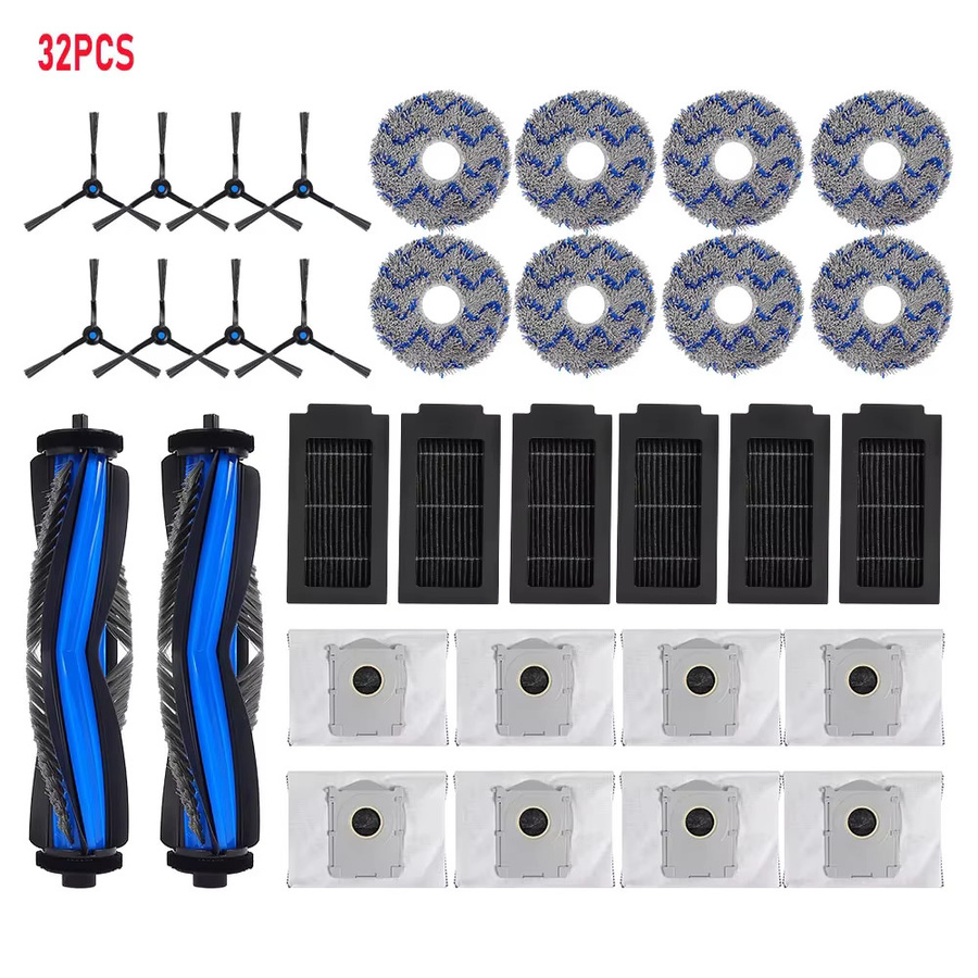 Ecovacs Zubehör-Set für T50 Pro, T50 Pro Omni und T50 Omni mit Hauptseitenbürsten, Mopptüchern, HEPA-Filtern und Staubbeuteln - Bild 4