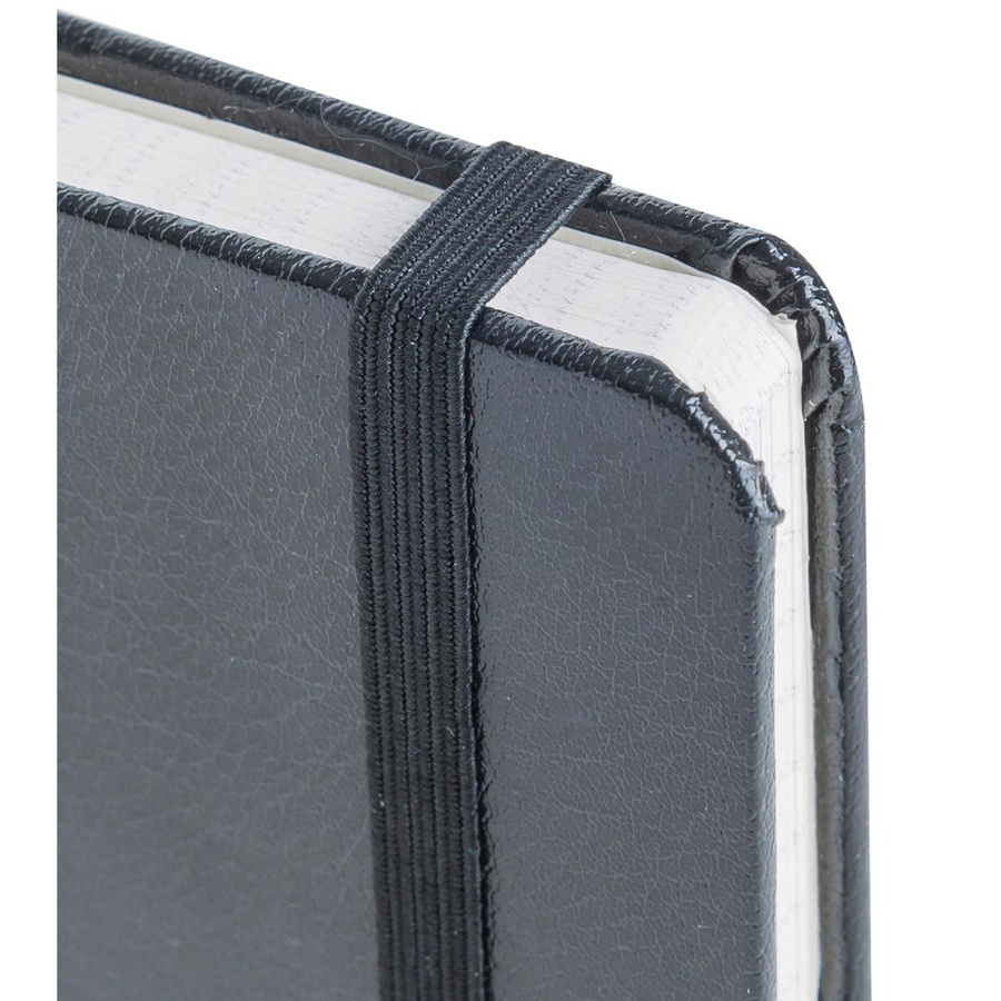 Westcott Notizbuch A5 mit Hardcover in Schwarz, kariert, mit Lesezeichen und elastischem Verschluss - Bild 2